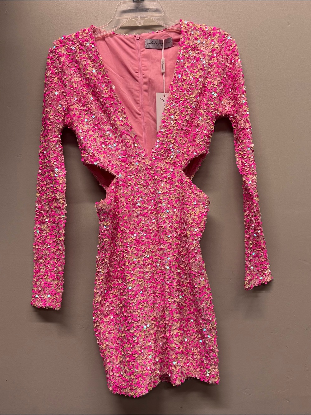 Pink sequin dress size Medium NEW pink night out party Vegas
